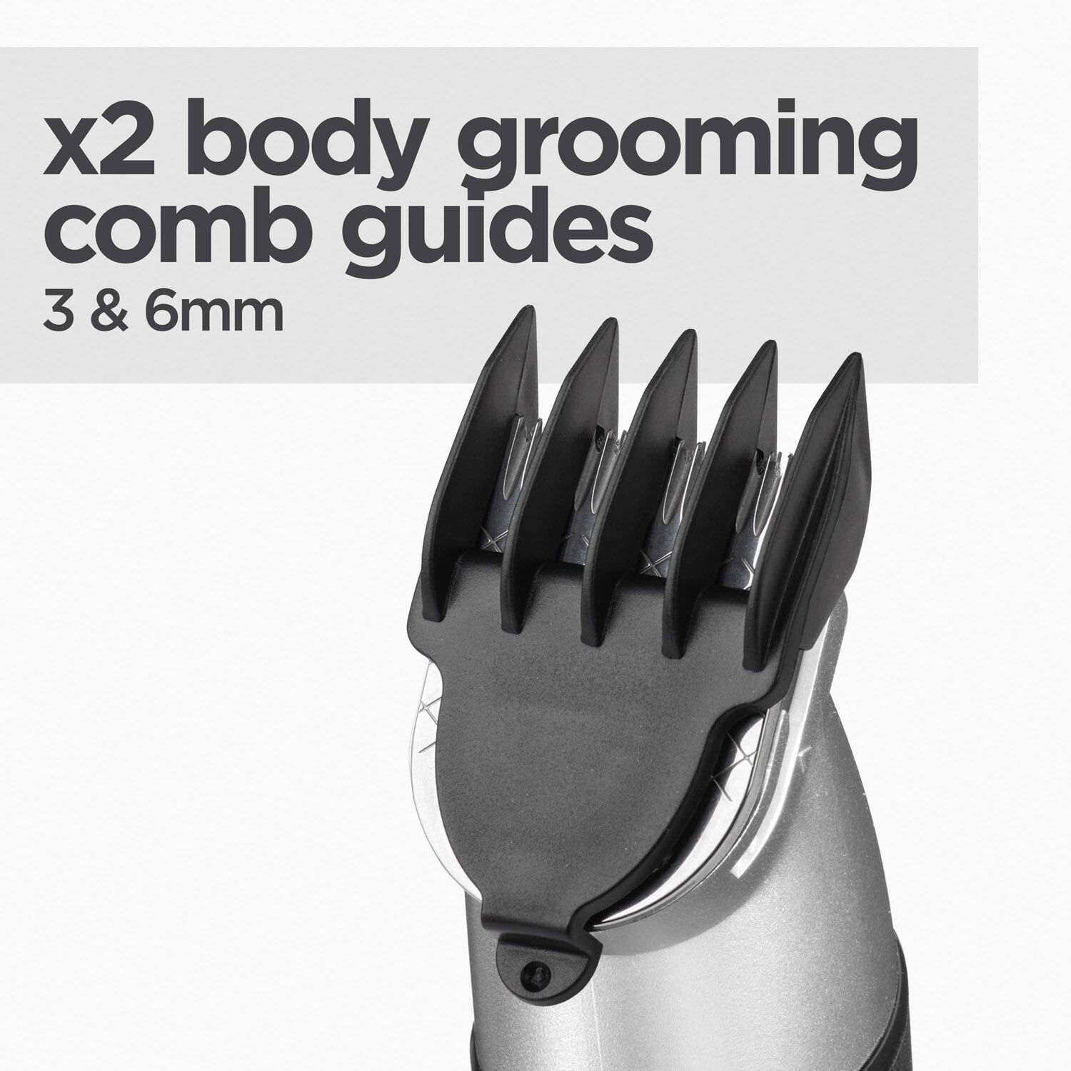 2 body grooming comb guides (3 & 6mm)